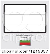 Poster, Art Print Of Coloring Page And Sample For A Bulgaria Flag