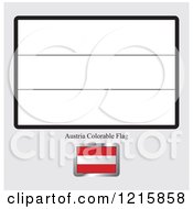Poster, Art Print Of Coloring Page And Sample For An Austria Flag