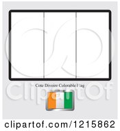 Clipart Of A Coloring Page And Sample For An Ivory Coast Flag Royalty Free Vector Illustration