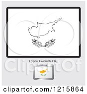 Poster, Art Print Of Coloring Page And Sample For A Cyprus Flag