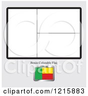 Clipart Of A Coloring Page And Sample For A Benin Flag Royalty Free Vector Illustration