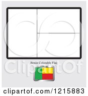 Poster, Art Print Of Coloring Page And Sample For A Benin Flag