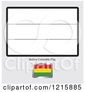 Clipart Of A Coloring Page And Sample For A Bolivia Flag Royalty Free Vector Illustration