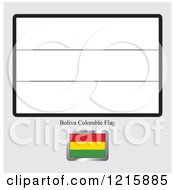 Poster, Art Print Of Coloring Page And Sample For A Bolivia Flag