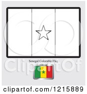 Poster, Art Print Of Coloring Page And Sample For A Senegal Flag