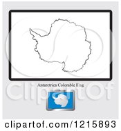 Coloring Page And Sample For An Antarctica Flag