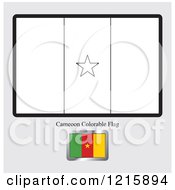 Poster, Art Print Of Coloring Page And Sample For A Cameroon Flag