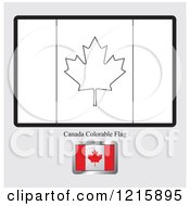 Poster, Art Print Of Coloring Page And Sample For A Canada Flag