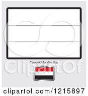 Poster, Art Print Of Coloring Page And Sample For A Yemen Flag