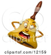 Clay Sculpture Clipart Screaming Bell Royalty Free 3d Illustration by Amy Vangsgard #COLLC12159-0022