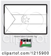 Poster, Art Print Of Coloring Page And Sample For A Western Sahara Flag