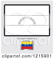 Poster, Art Print Of Coloring Page And Sample For A Venezuela Flag