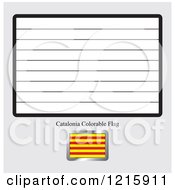 Poster, Art Print Of Coloring Page And Sample For A Catalonia Flag