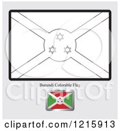 Poster, Art Print Of Coloring Page And Sample For A Burundi Flag