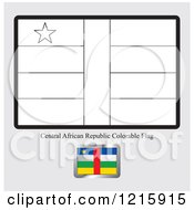 Clipart Of A Coloring Page And Sample For A Central Africa Flag Royalty Free Vector Illustration