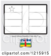 Poster, Art Print Of Coloring Page And Sample For A Central Africa Flag