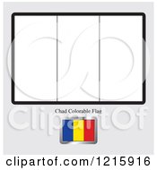 Poster, Art Print Of Coloring Page And Sample For A Chad Flag