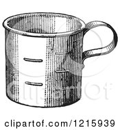 Poster, Art Print Of Retro Metal Measuring Cup In Black And White