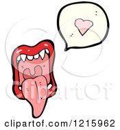 Cartoon Of Speaking Vampire Lips Royalty Free Vector Illustration
