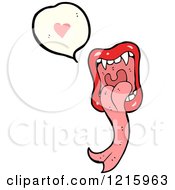 Cartoon Of Speaking Vampire Lips Royalty Free Vector Illustration by lineartestpilot