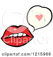 Cartoon Of Speaking Vampire Lips Royalty Free Vector Illustration by lineartestpilot