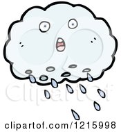 Cartoon Of A Stormy Cloud Royalty Free Vector Illustration