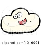 Cartoon Of A SmilinyCloud Royalty Free Vector Illustration by lineartestpilot