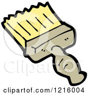 Cartoon Of A Paintbrush Royalty Free Vector Illustration by lineartestpilot