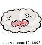 Cartoon Of A Stormy Cloud Royalty Free Vector Illustration by lineartestpilot