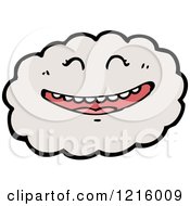 Cartoon Of A Stormy Cloud Royalty Free Vector Illustration by lineartestpilot