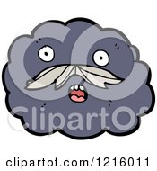 Cartoon Of A Stormy Cloud Royalty Free Vector Illustration