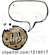 Cartoon Of A Speaking Cookie Royalty Free Vector Illustration