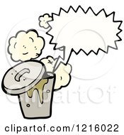 Cartoon Of A Speaking Garbage Can Royalty Free Vector Illustration