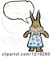 Cartoon Of A Speaking Bunny Royalty Free Vector Illustration