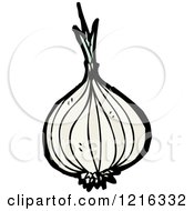 Clipart Of An Onion Royalty Free Vector Illustration