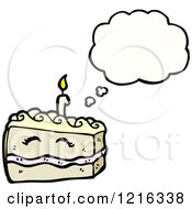 Poster, Art Print Of Piece Of Birthday Cake Thinking