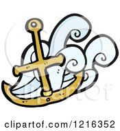 Cartoon Of A Ships Anchor Royalty Free Vector Illustration by lineartestpilot