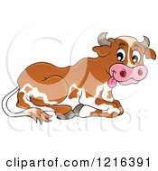Poster, Art Print Of Resting Dairy Cow