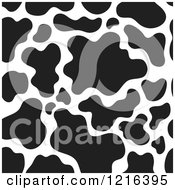 Clipart Of A Seamless Black And White Cow Pattern Royalty Free Vector Illustration