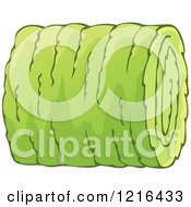 Clipart Of A Freshly Rolled Hay Bale 2 Royalty Free Vector Illustration