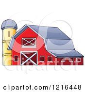 Poster, Art Print Of Red Barn And Silo