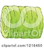 Clipart Of A Freshly Rolled Hay Bale Royalty Free Vector Illustration