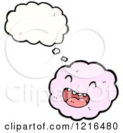 Cartoon Of A Cloud Thinking Royalty Free Vector Illustration by lineartestpilot