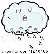 Cartoon Of A Rain Cloud Royalty Free Vector Illustration by lineartestpilot