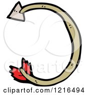 Cartoon Of A Bent Arrow Royalty Free Vector Illustration by lineartestpilot