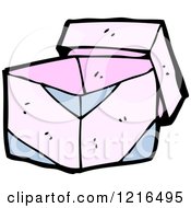 Cartoon Of A Box Royalty Free Vector Illustration by lineartestpilot