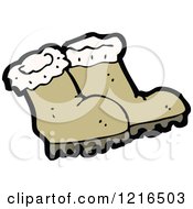 Cartoon Of A Pair Of Boots Royalty Free Vector Illustration