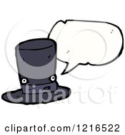 Cartoon Of A Speaking Hat Royalty Free Vector Illustration