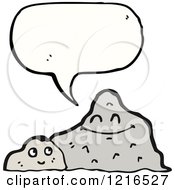 Cartoon Of Rocks Speaking Royalty Free Vector Illustration