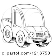 Poster, Art Print Of Black And White Hungry Pickup Truck Mascot
